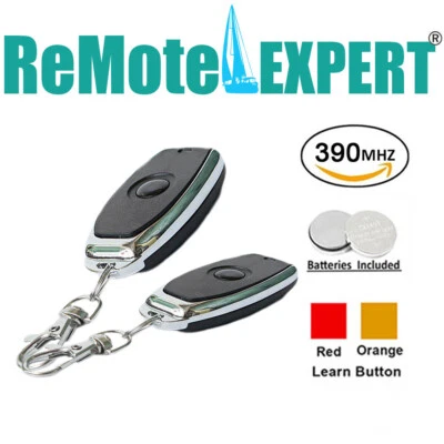 2 For LiftMaster/Chamberlain Garage Door Opener Remote Red / Orange Learn Button