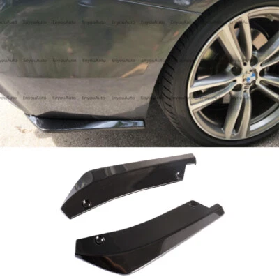 For BMW X1 X2 X3 X4 X5 X6 X7 Rear Bumper Lip Splitter Diffuser Glossy Black - Image 1 of 4