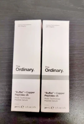 Lot Of 2 The Ordinary "Buffet" + Copper Peptides 1% Serum - 1 oz Each  - Image 1 of 3