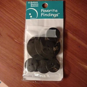 Lieblingsfund tiefschwarze Knöpfe 11 Stück Neu - Bild 1 von 3