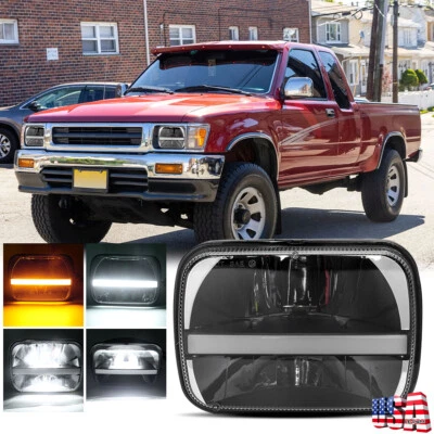 For Toyota Pickup 1982-95 for Tacoma 1995-1997 130W Halo 7x6" LED Headlight Lamp - Image 1 of 4