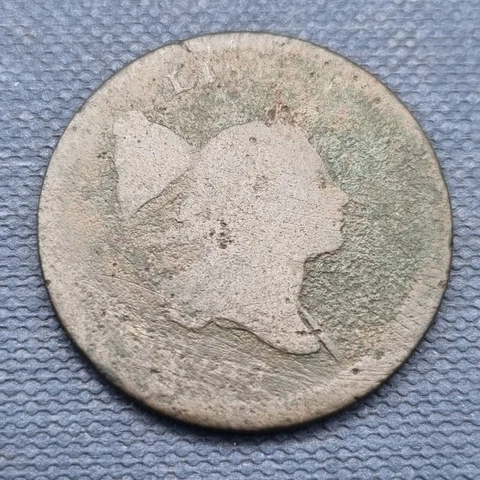 1797 Liberty Cap Half Cent 1/2c Circulated plain edge #46962 Cover