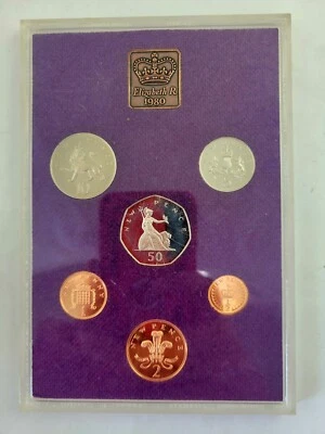 1980 United Kingdom 6pc Decimal Coin Set w/Mint Token Northern Ireland  - Image 1 of 4