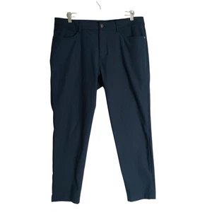 Lululemon Pants Mens 34 Blue ABC Chino Slim Warpstreme 5 Pocket Stretch Lm5aqrs - Picture 1 of 5