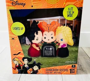 Sanderson Sisters 5’ RIP Emily Binx Disney Hocus Pocus 22 Halloween Inflatable - Picture 1 of 3