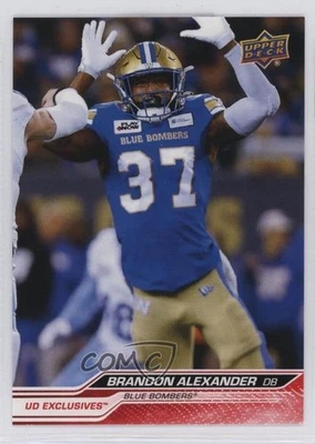 2024 Upper Deck CFL Exclusives /100 Brandon Alexander #11 - Image 1 of 2