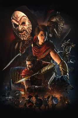 Assassin's Creed Odyssey Video Game Poster – Gaming Wall Art, Video Game Decor - Image 1 of 4