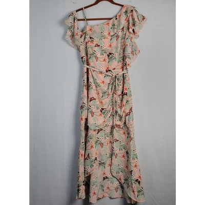 Vestido de seda Joie Jamima talla 12 rosa floral mariposa fairycore caprichoso boda Foto 1 de 4