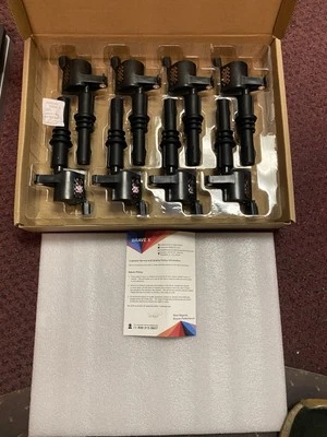 NEW Bravex 8 Pack Straight Boot Ignition Coils TY-B1011-8H-BX Ford F-150 Lincoln - Image 1 of 4
