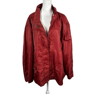 Venezia Jeans Red Windbreaker Jacket Size 28 30 Estimate Spring Fall Vintage - Picture 1 of 3