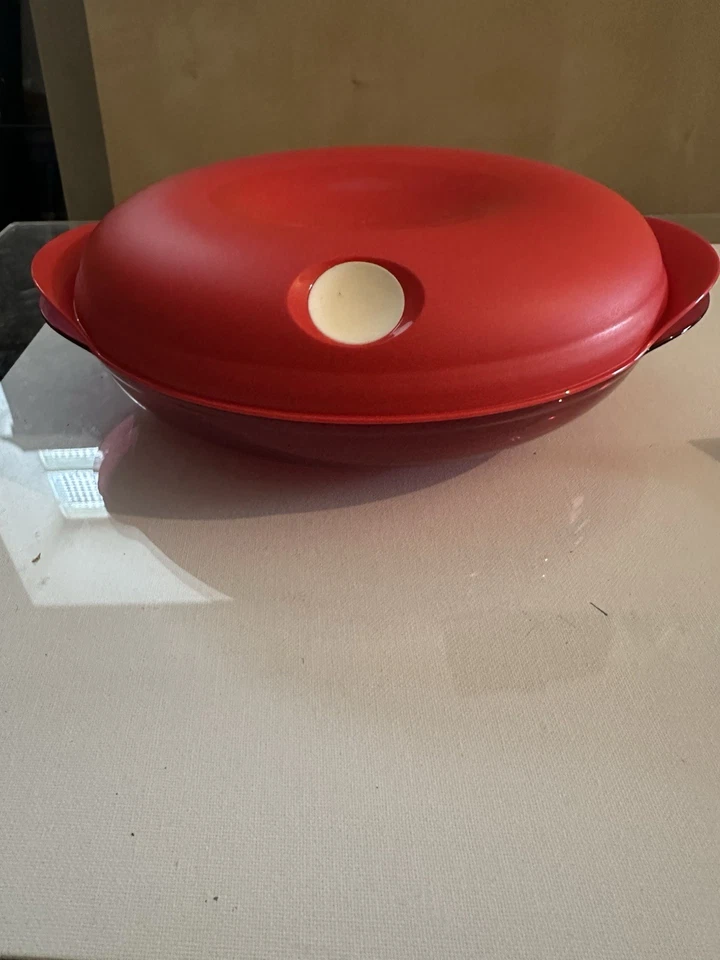Tupperware Micro Fix Mikrowellenschüssel oval 1,1l rot - Bild 1 von 1