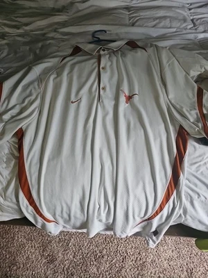 Nike Texas Longhorn Polo Shirt Men XXL Orange/White - Image 1 of 4