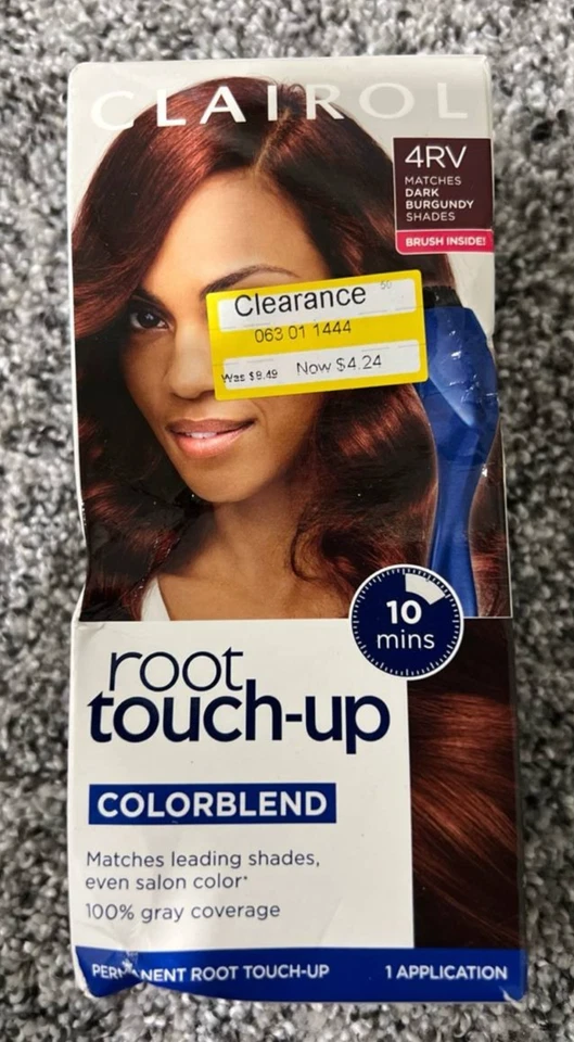 CLAIROL PERMANENT ROOT TOUCH-UP - 4RV MATCHES DARK BURGUNDY SHADES - Image 1 of 1