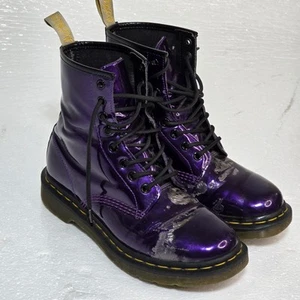 Mujer Dr. Martens 1460 Vegano Púrpura Cromo Talla 7 - Imagen 1 de 16