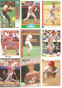LOTE DE 350 TARJETAS DE BÉISBOL CHRIS SABO - Imagen 1 de 4