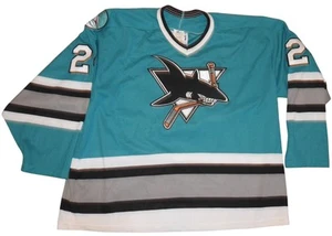 Vintage San Jose Sharks #24 Doug Wilson Gerry Cosby CCM Jersey Men's XL - Picture 1 of 10
