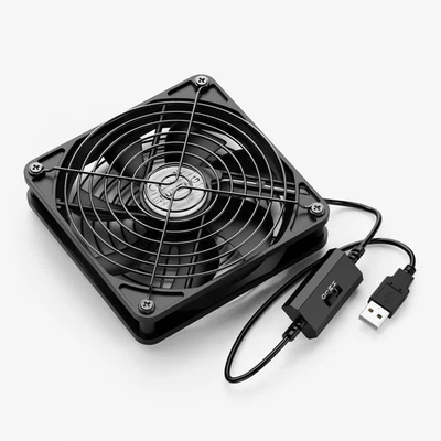 120Mm Fan with 3 Speed 5V USB Powered Case Fan 1500PRM Gaming PC Portable Coolin - Image 1 of 4