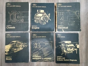 1973 Ford Mustang Car Shop Manual Set Volumes 1-6 - Picture 1 of 9