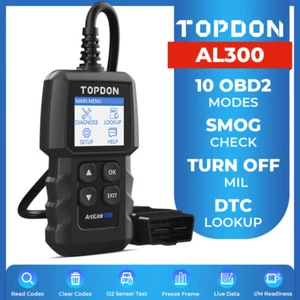 New TOPDON AL300 OBD2 Code Reader Scanner Car Smog Check Engine Fault Diagnostic - Picture 1 of 11