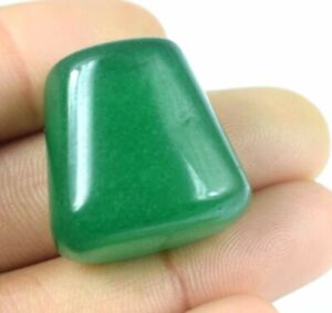 Fancy Cabochon Tumble Brazilian Treated Green Emerald 76.90 Ct Loose Gemstone 