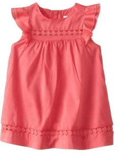 $143 NUOVO abito Chloe bambina rosa scuro tessuto svolazzante manica corta US 3 mesi - Foto 1 di 7