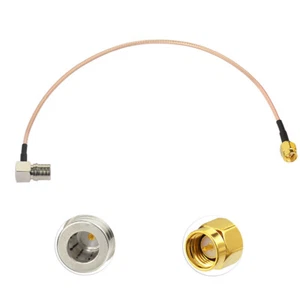 SMA Plug to QMA Male Right Angle Pigtail Coax RF Cable RG316 30cm for Wireless - Bild 1 von 6