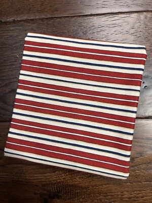 MODA Garden Americana by Deb Strain - Half Yard- Stripe Red Blue - Vintage Rare - Image 1 of 3