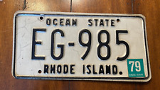 1979 RHODE ISLAND LICENSE PLATE EG 985