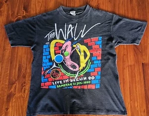Vintage Roger Waters The Wall Tee Small Live in Berlin 1990 Pink Floyd Black - Bild 1 von 18