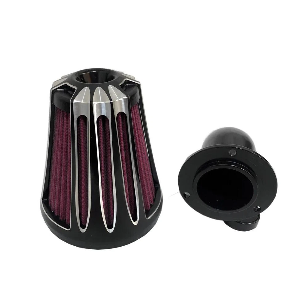 Forward Facing Air Cleaner Filter for Harley Dyna Softail Touring Fitment-B Foto 1 de 1