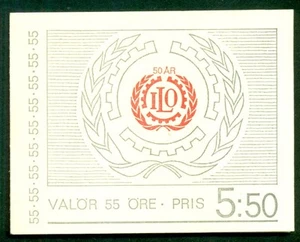 SUECIA H221 (Scott 813a) 55ore Worker, folleto completo, en muy buen estado, - Imagen 1 de 1