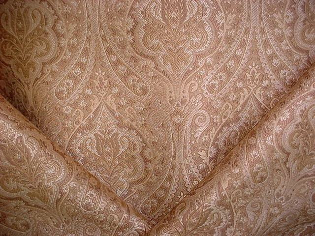 9-3/4 года 21180 антикварная золотая обивочная ткань с цветочным узором пейсли с завитками из парчи - Изображение 1 из 4