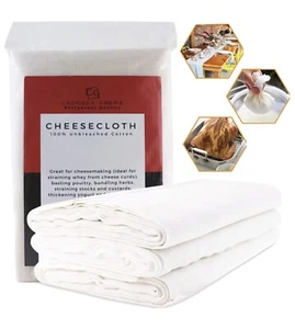 NEW Unbleached Cheesecloth Grade 90, Reusable Food Grade Fine Quality 36sq FT - Picture 1 of 7