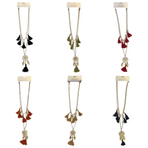 PICK 1 gold Dreamcatcher Tassels Layered Pendant Necklace Charm Jewelry NEW - Picture 1 of 9