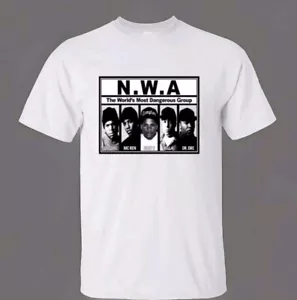 N.W.A. Band T-Shirt The World's Most Dangerous Group Gildan White Size Small - Picture 1 of 8