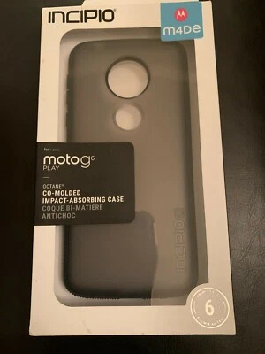 Estuche de gel flexible Incipio para Motorola Moto G6 PLAY, M4DE - Negro Transpa Foto 1 de 4
