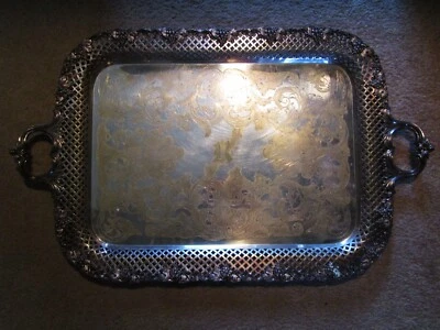 Bandeja para servir LG Vintage Barbour Silver Co electrochapada níquel plata INGLATERRA Foto 1 de 4