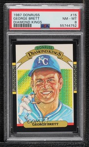 1987 Donruss Diamond Kings George Brett #15 PSA 8 HOF