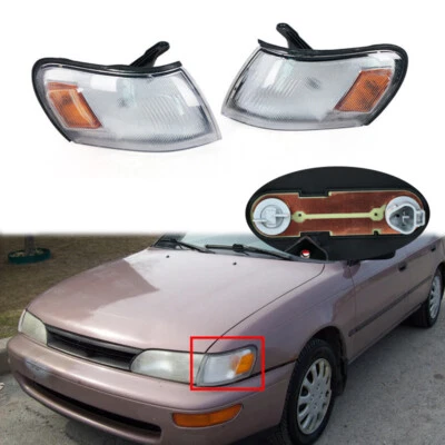 1 par de luces de esquina marcador lateral de estacionamiento para Toyota Corolla 1993-1997 Foto 1 de 4