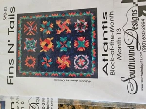 Block of the month "Atlantis" complete set with fabric and 13 patterns - Picture 1 of 4
