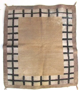 ANTIQUE NAVAJO SADDLE BLANKET TRANSITIONAL 29X32" - Picture 1 of 4