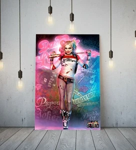 PAPEL FOTOGRÁFICO DE SUPERHÉROE ARTE DE PARED DE 3 MARCOS HARLEY QUINN - DC ROSA - Imagen 1 de 11