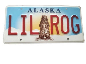 Alaska Vanity License Plate Standing Bear    LILROG Expired  - Picture 1 of 2