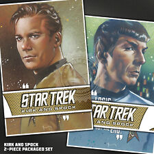 Kirk and Spock Set - Two Star Trek Portrait Prints in One Packaged Set