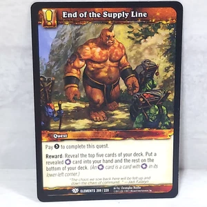 World Of Warcraft War Of The Elements End Of The Supply Line 209/220 TCG Card - Picture 1 of 2