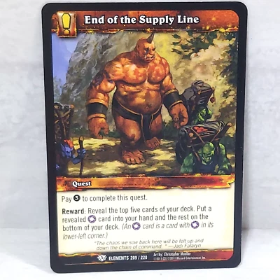 World Of Warcraft War Of The Elements End Of The Supply Line 209/220 TCG Card - Image 1 of 2