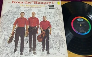 RARE 1959 THE KINGSTON TRIO FROM THE HUNGRY I VG+ MONO CAPITOL RAINBOW FOLK - Picture 1 of 9