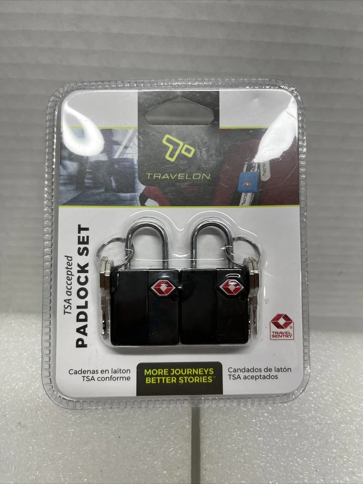 Juego de candados para equipaje Travelon - Aceptado por la TSA - Negro Foto 1 de 2