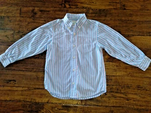 EUC! Boys Childrens Place Collared Blue Pink Striped Dress Shirt Size 5/6 - Picture 1 of 1