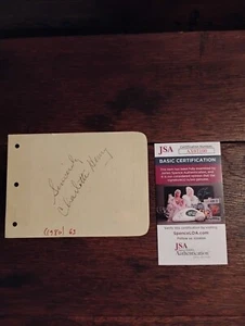 1930's Actress Charlotte Henry Signed Autograph Book Page JSA Certified COA - Picture 1 of 2